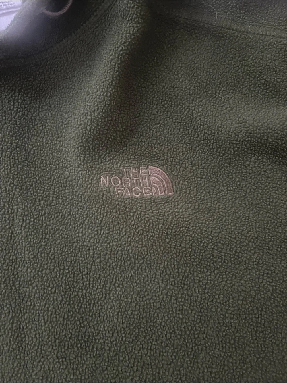 The North Face Forest Green Fleece Hoodie Men’s Large Pullover Outdoor Hiking
